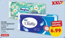 PENNY Regina Toilettenpapier* 3-lagig od. Softis Toilettenpapier* 4-lagig Angebot