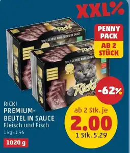 PENNY Ricki Premium-Beutel in Sauce Angebot