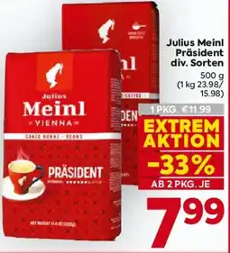 Billa Julius Meinl Präsident Angebot