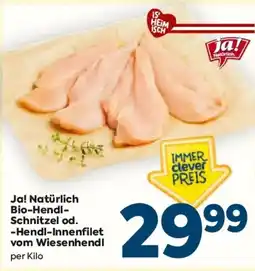Billa Ja! Natürlich Bio-Hendl-Schnitzel od. -Hendl-Innenfilet vom Wiesenhenndl Angebot