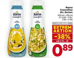 Billa Rama Cremefine Angebot