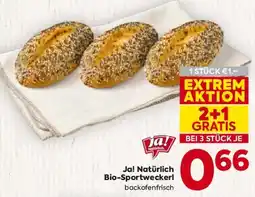 Billa Ja! Natürlich Bio-Sportweckerl Angebot