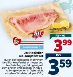 Billa Ja! Natürlich Bio-Karpfenfilet Angebot
