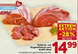 Billa Gulasch- od. Suppenfleisch vom ALMO-Rind Angebot