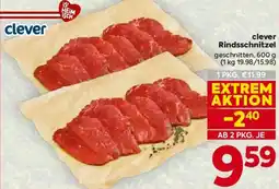 Billa clever Rindsschnitzel Angebot