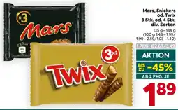Billa Mars, Snickers od. Twix Angebot