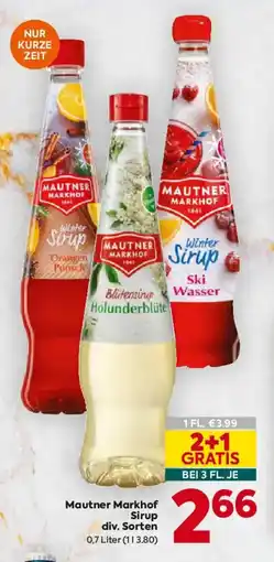 Billa Mautner Markhof Sirup Angebot