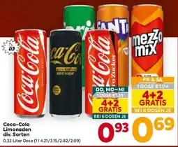 Billa Coca-Cola Limonaden Angebot