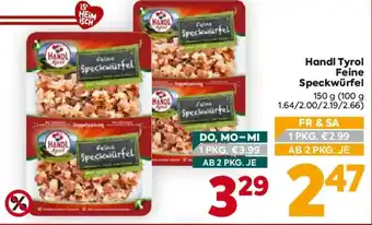 Billa Handl Tyrol Feine Speckwürfel Angebot