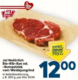 Billa Ja! Natürlich Bio-Rib-Eye od. Rumpsteak vom Weidejungrind Angebot