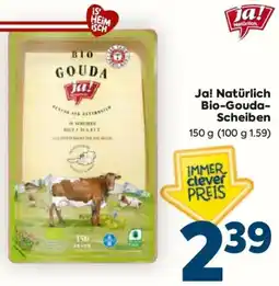 Billa Ja! Natürlich Bio-Gouda Scheiben Angebot
