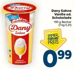 Billa Dany Sahne Vanille od. Schokolade Angebot