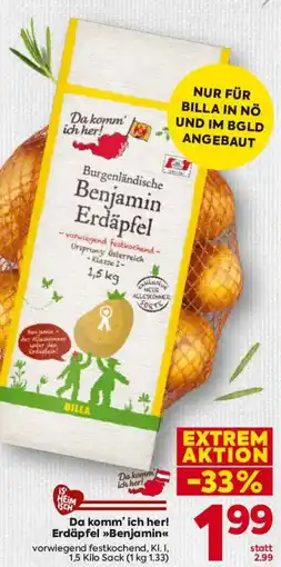 Billa Da komm' ich her! Erdäpfel Benjamin Angebot