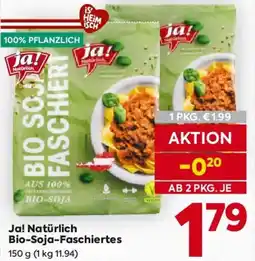 Billa Ja! Natürlich Bio-Soja-Faschiertes Angebot