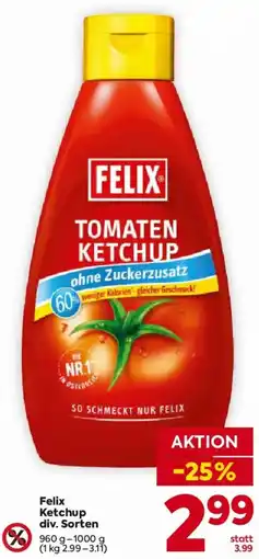 Billa Felix Ketchup Angebot