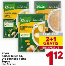 Billa Knorr Kaiser Teller od. Die Schnelle Feine Suppe Angebot