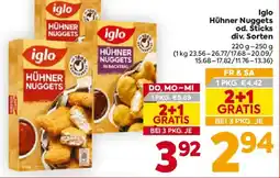 Billa Iglo Hühner Nuggets od. Sticks Angebot