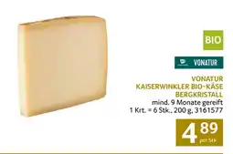 Transgourmet Vonatur kaiserwinkler bio-käse bergkristall Angebot