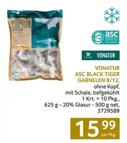 Transgourmet Vonatur asc black tiger garnelen 8/12 Angebot