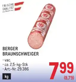 Metro Berger Braunschweiger Angebot