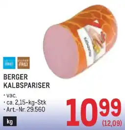 Metro Berger Kalbspariser Angebot