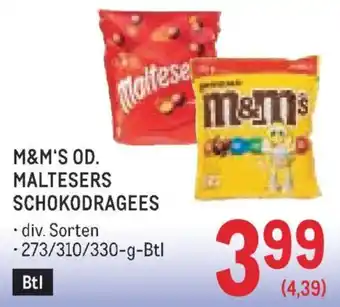 M&M'S OD. MALTESERS SCHOKODRAGEES