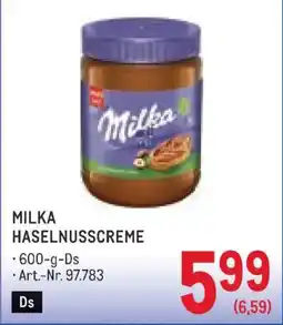 Metro Milka Haselnusscreme Angebot