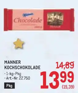 Metro MANNER KOCHSCHOKOLADE Angebot