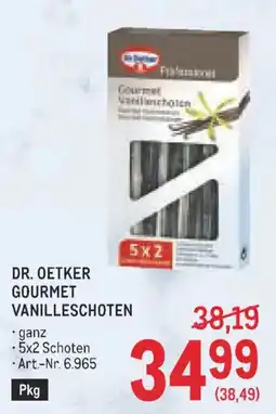 Metro Dr. Oetker Gourmet Vanilleschoten Angebot