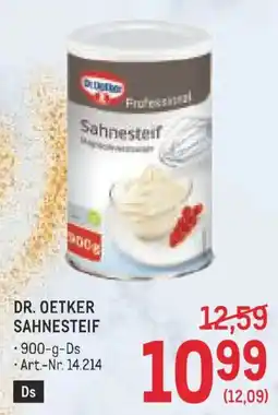 Metro Dr. Oetker Sahnesteif Angebot
