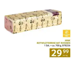 Transgourmet Hink rotwildterrine mit rosinen Angebot
