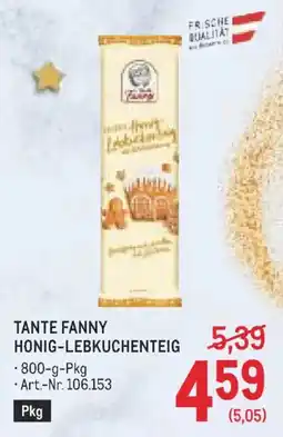 Metro Tante Fanny Honig-Lebkuchenteig Angebot