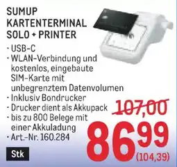 Metro Sumup Kartenterminal Solo + Printer Angebot
