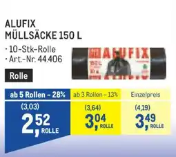 Metro Alufix Müllsäcke Angebot