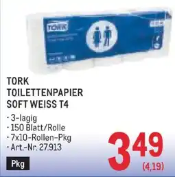 Metro Tork Toilettenpapier Soft Weiss T4 Angebot