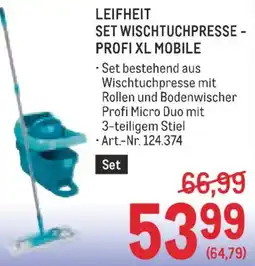 Metro Leifheit Set Wischtuchpresse - Profi XL Mobile Angebot