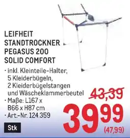 Metro Leifheit Standtrockner Pegasus 200 Solid Comfort Angebot