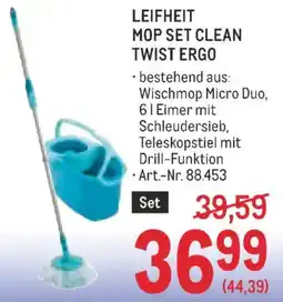 Metro Leifheit Mop Set Clean Twist Ergo Angebot