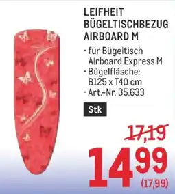 Metro Leifheit Bügeltischbezug Airboard M Angebot