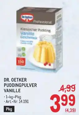 Metro Dr. Oetker Puddingpulver Vanille Angebot