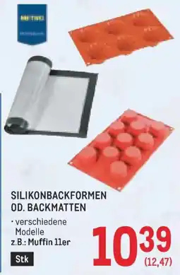 Metro Silikonbackformen od. Backmatten Angebot