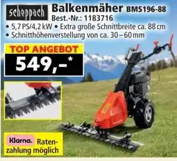 Norma Scheppach Balkenmäher BMS196-88 Angebot