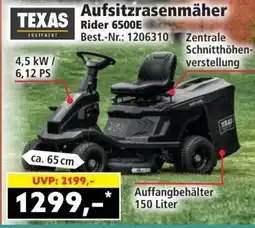 Norma Texas Aufsitzrasenmäher Rider 6500E Angebot