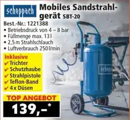 Norma Scheppach Mobiles Sandstrahlgerät SBT-20 Angebot