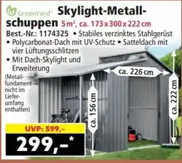 Norma GreenYard Skylight-Metallschuppen Angebot