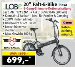 Norma JLOBE 20" Falt-E-Bike Plexa Angebot
