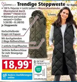 Norma Jasminella Trendige Steppweste für Dame Angebot