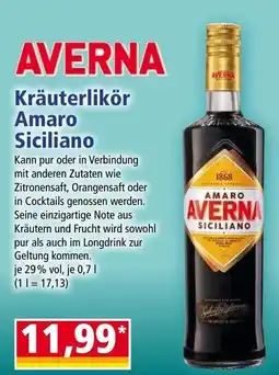 Norma Averna Kräuterlikör Amaro Siciliano Angebot