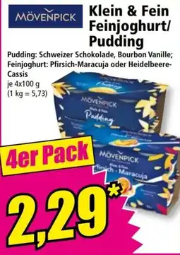 Norma Mövenpick Klein & Fein Feinjoghurt/Pudding Angebot
