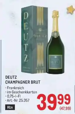 Metro DEUTZ CHAMPAGNER BRUT Angebot